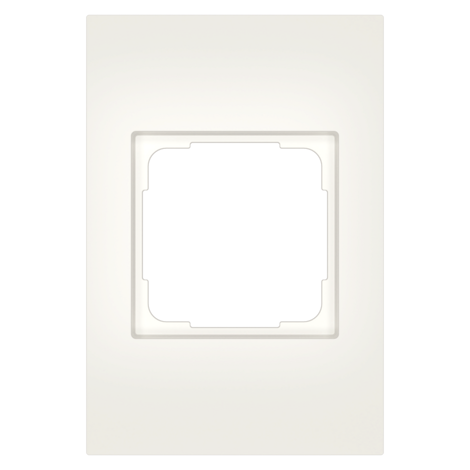 MDT Frame 1 gang for assortment 55, IT/US, White glossy finish