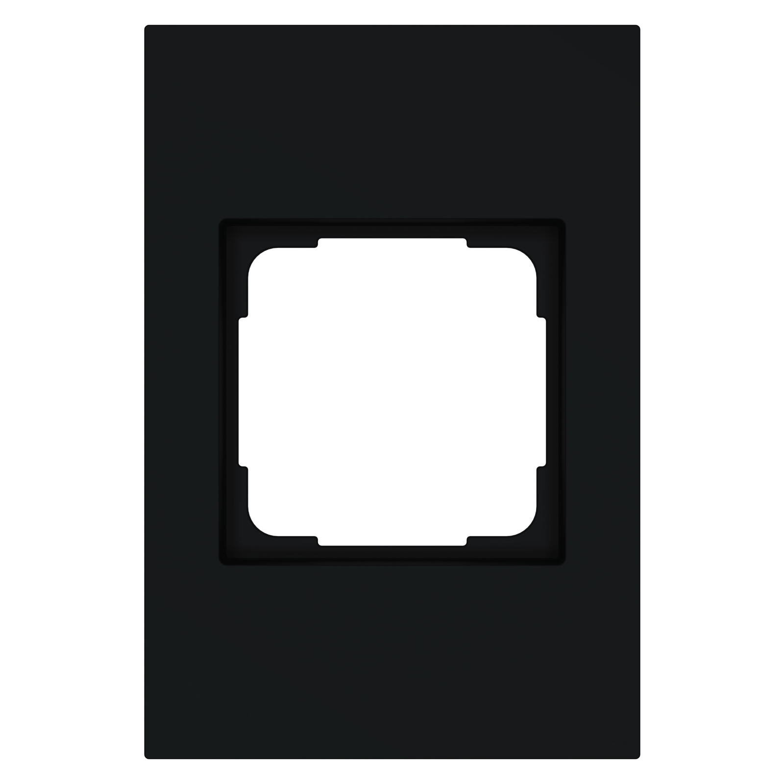 MDT Frame 1 gang for assortment 55, IT/US, Black matt