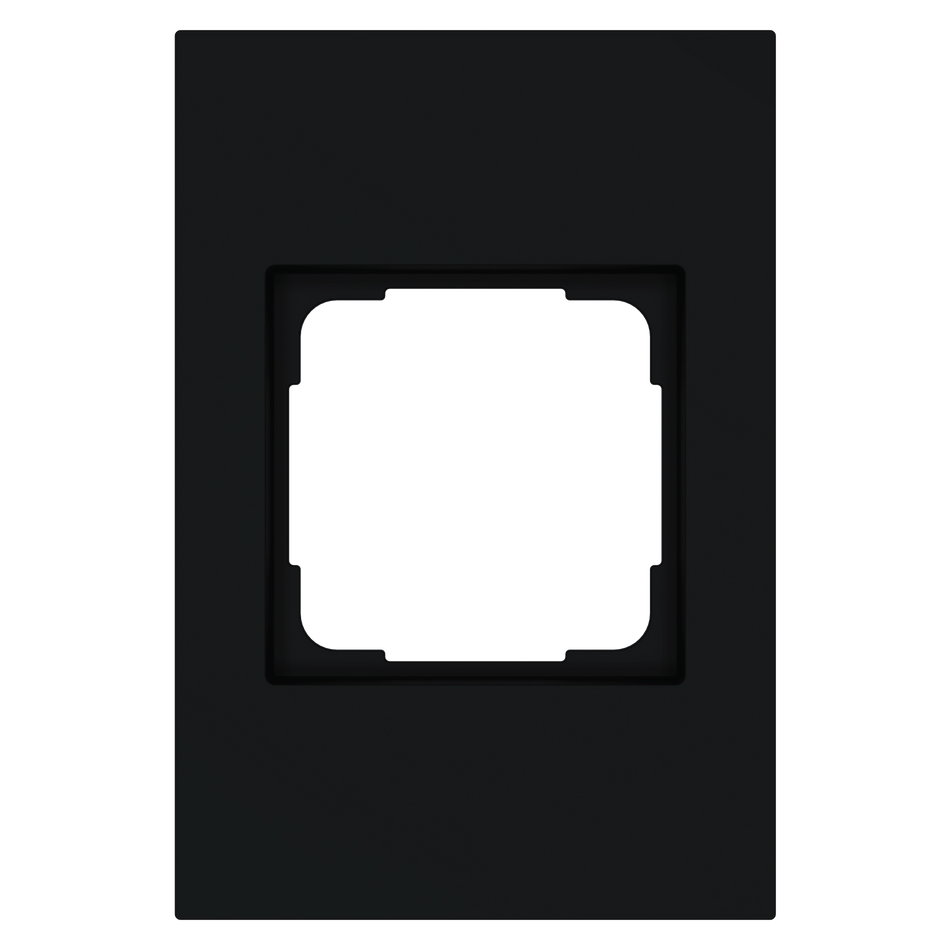 MDT Frame 1 gang for assortment 55, IT/US, Black matt