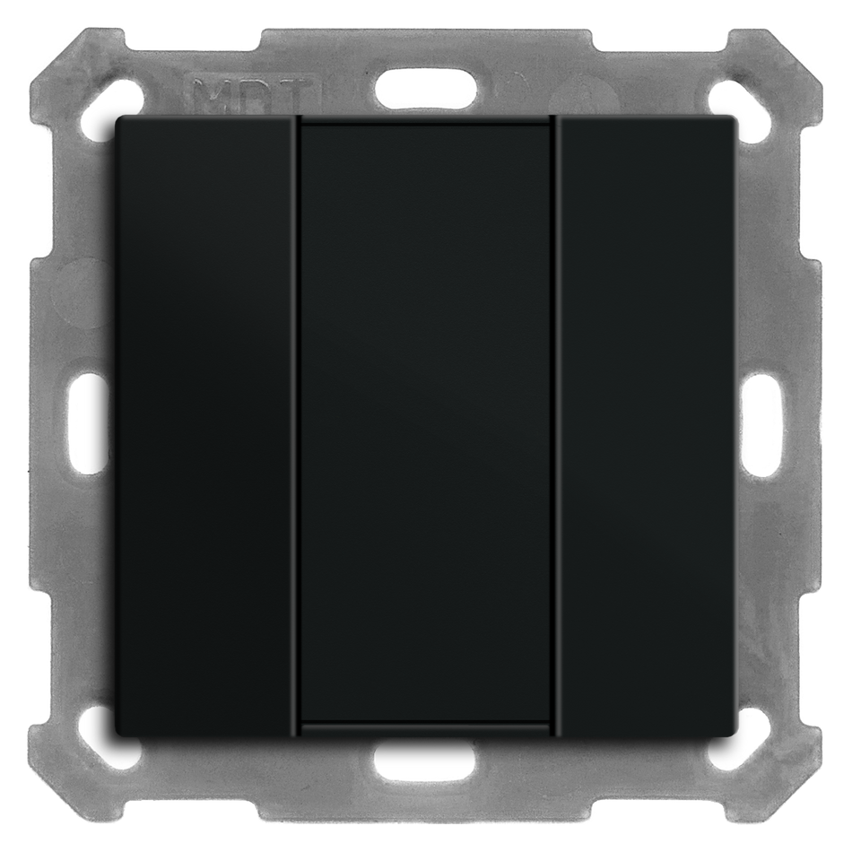 KNX Push Button 55 2 gang, Black matt finish