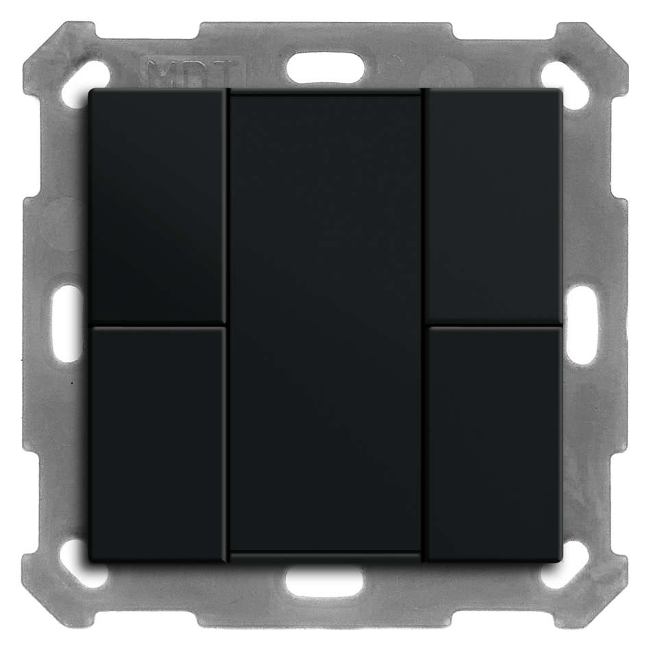 KNX Push Button 55 4 gang, Black matt finish
