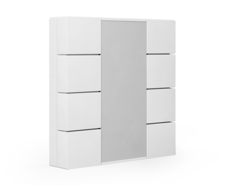 KNX Push Button 55 8 gang, White matt finish