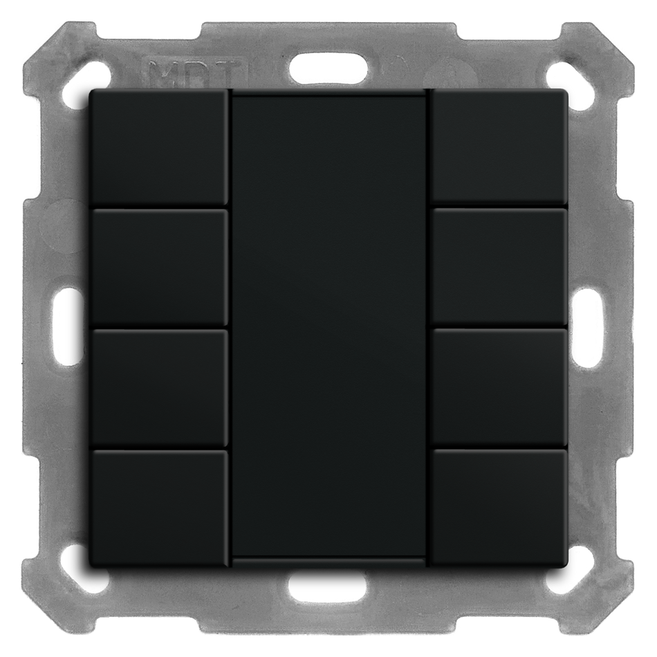 KNX Push Button 55 8 gang, Black matt finish