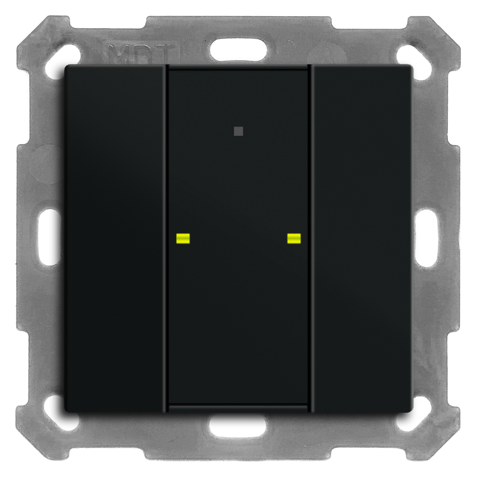 KNX Push Button Plus 55 2 gang, Black matt finish