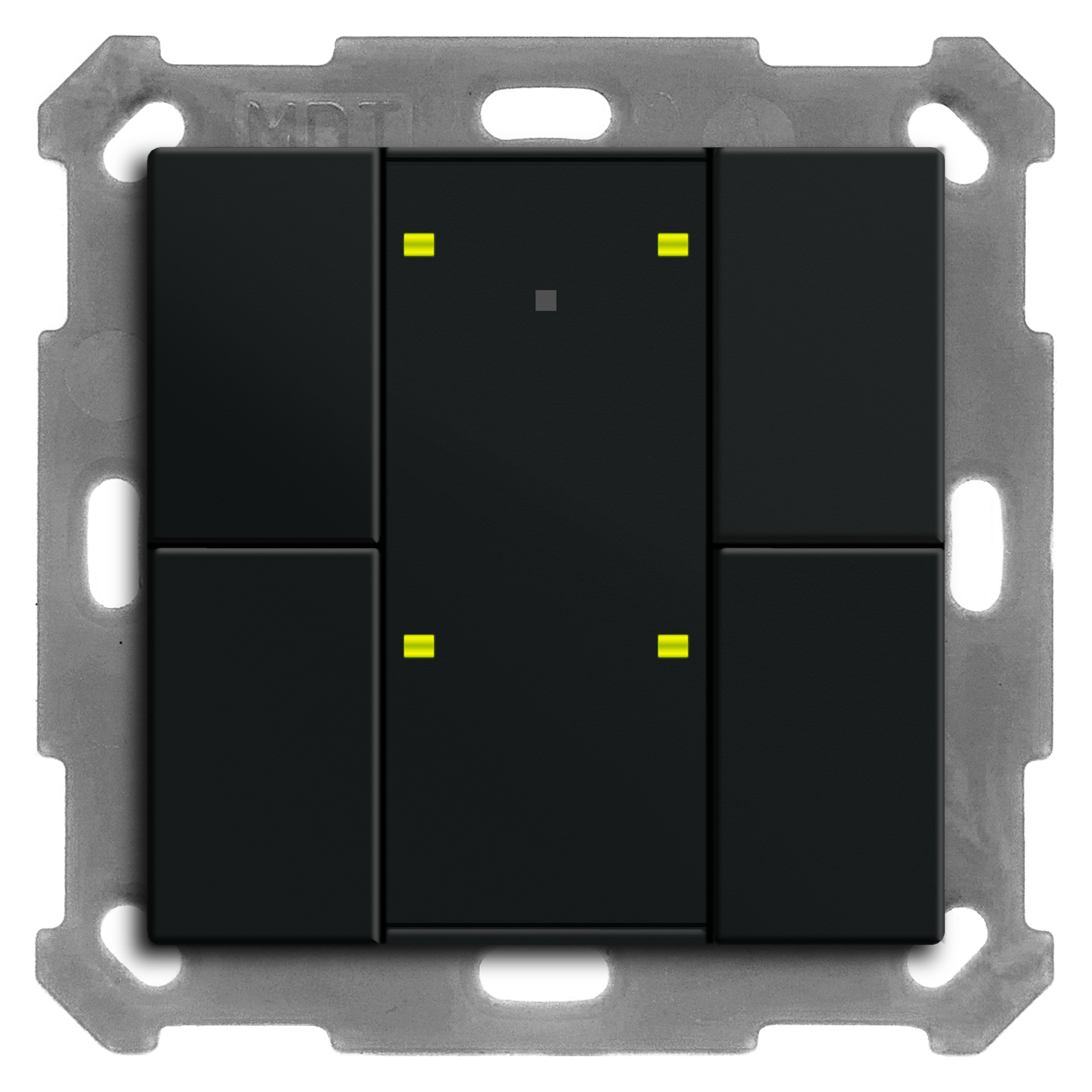 KNX Push Button Plus 55 4 gang, Black matt finish