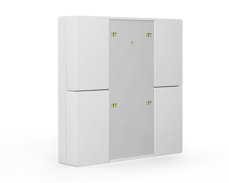 KNX Push Button Plus TS 55 4 gang, White glossy finish