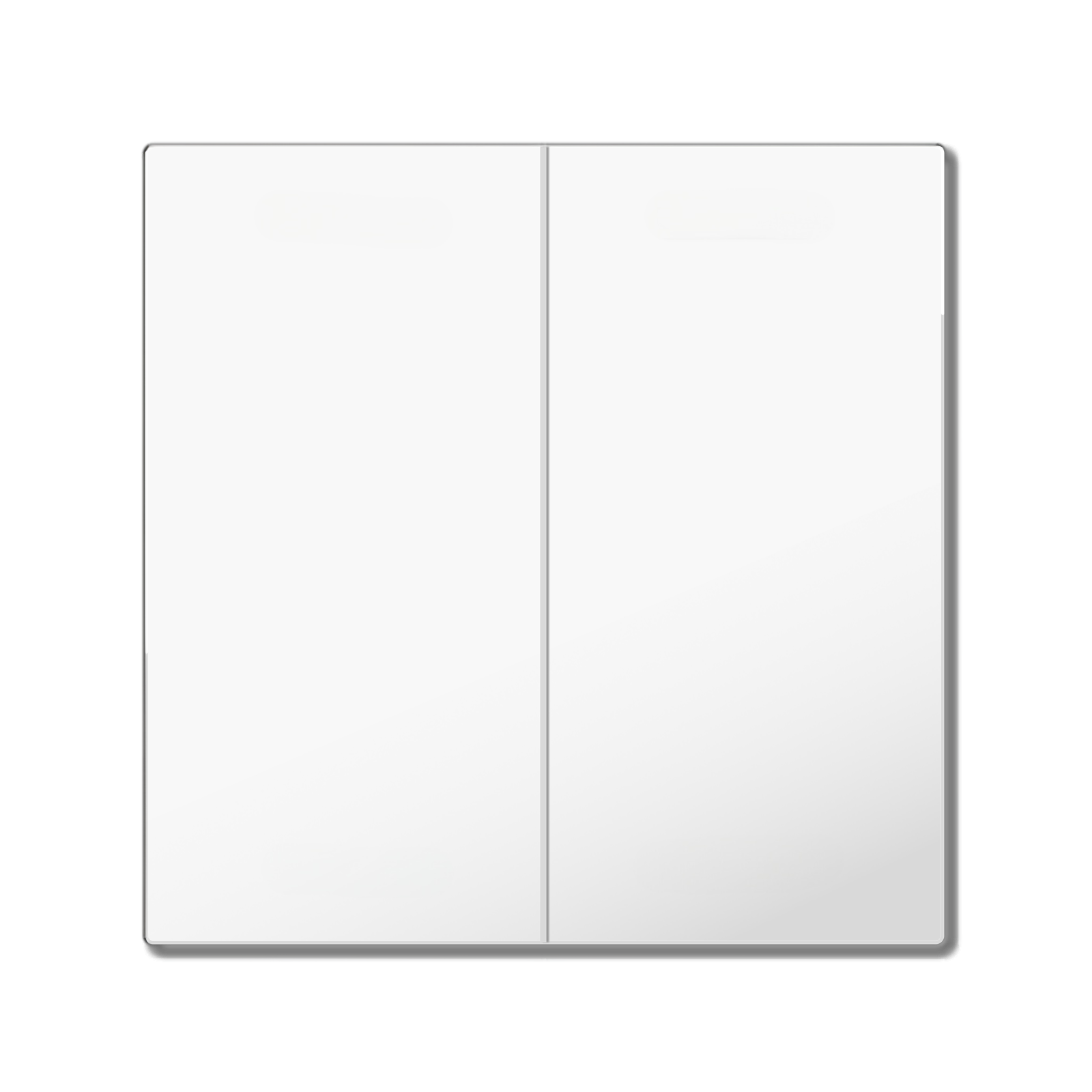 MDT Rocker for KNX Push Button Light 55 Basic 2 gang, Pure White glossy, neutral