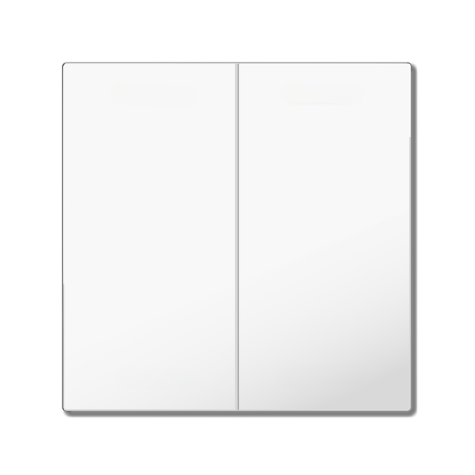 MDT Rocker for KNX Push Button Light 55 Basic 2 gang, Pure White glossy, neutral