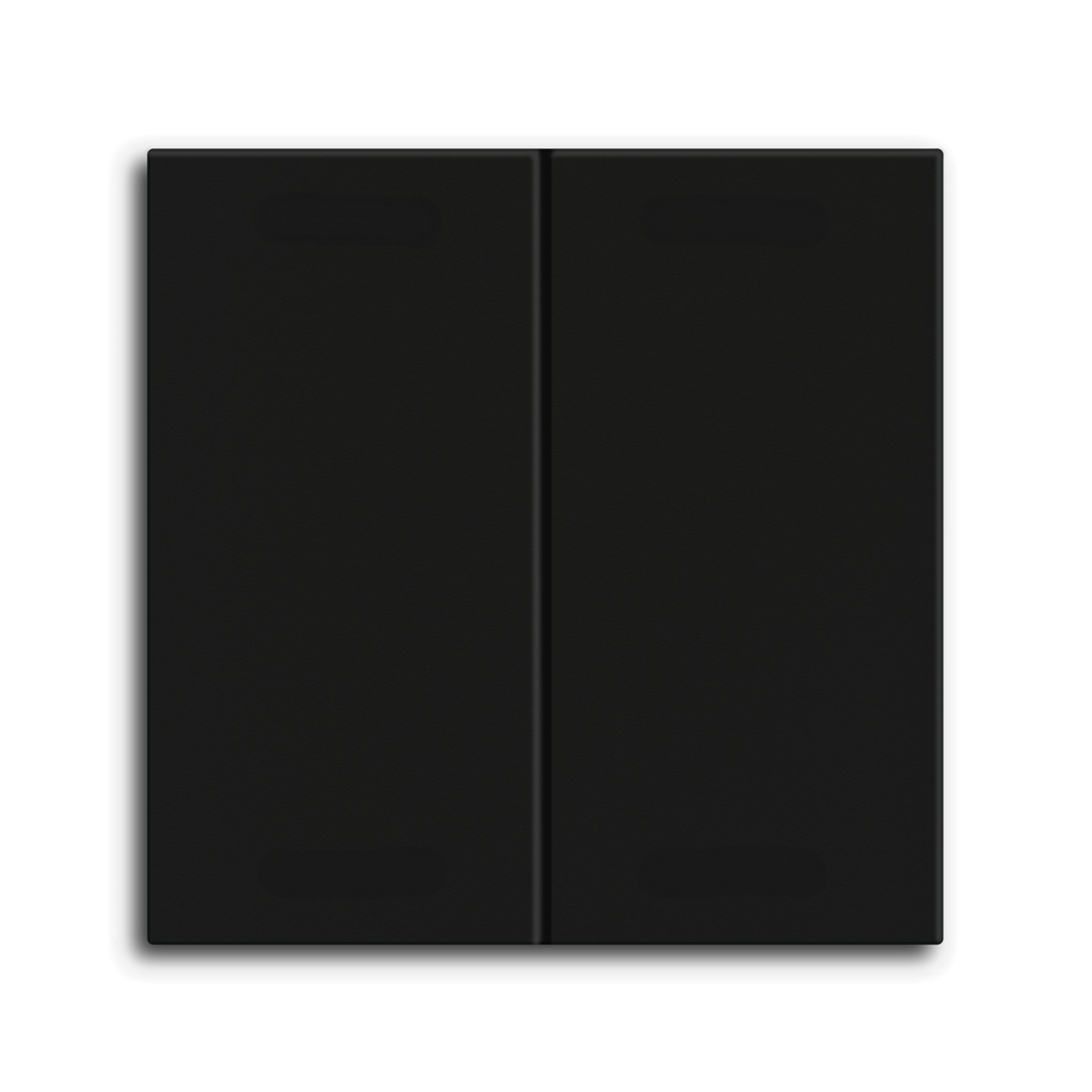 MDT Rocker for KNX Push Button Light 55 Basic 2 gang, Black matt, neutral