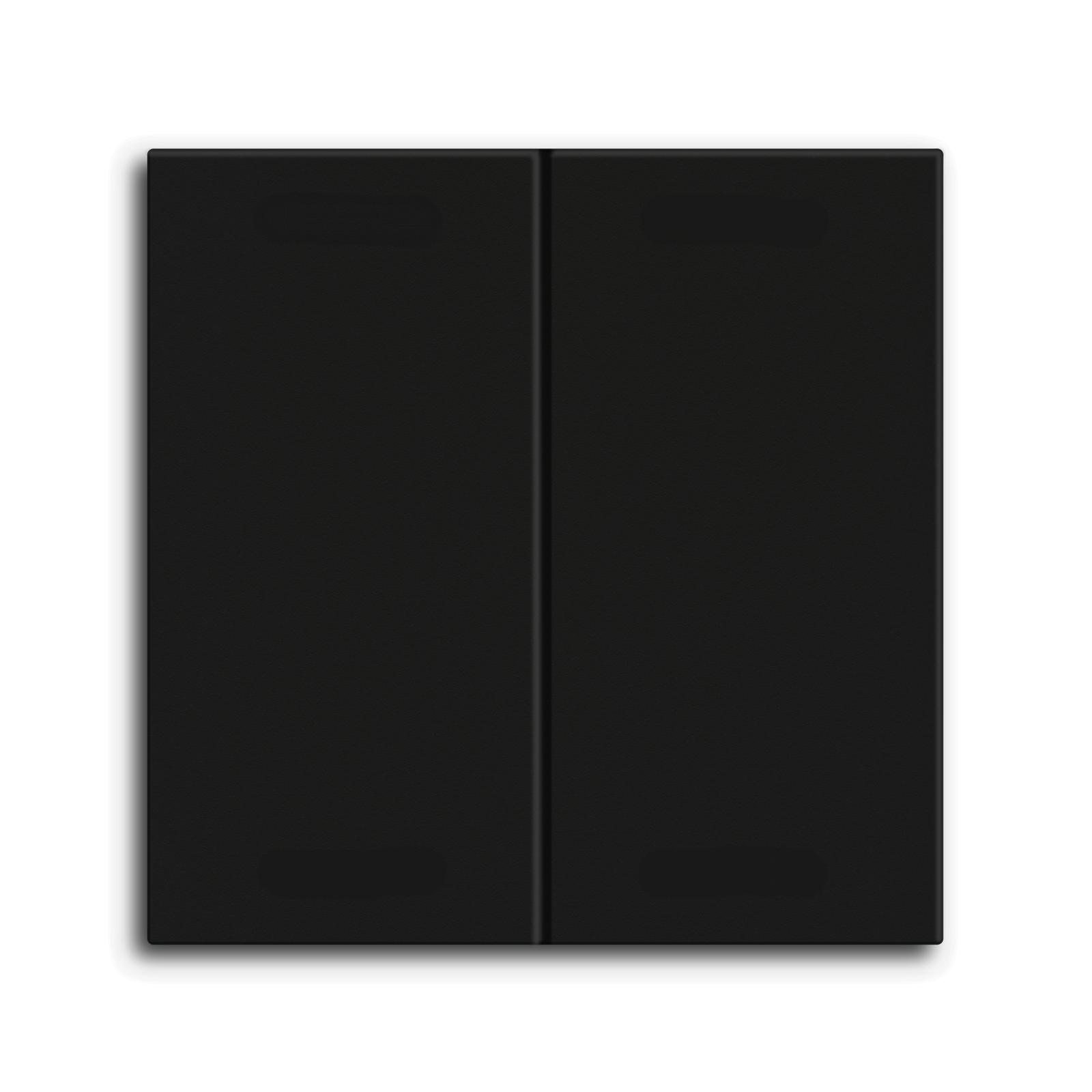MDT Rocker for KNX Push Button Light 55 Basic 2 gang, Black matt, neutral