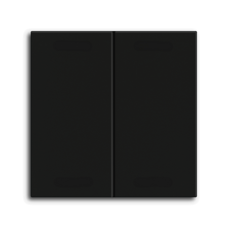 MDT Rocker for KNX Push Button Light 55 Basic 2 gang, Black matt, neutral