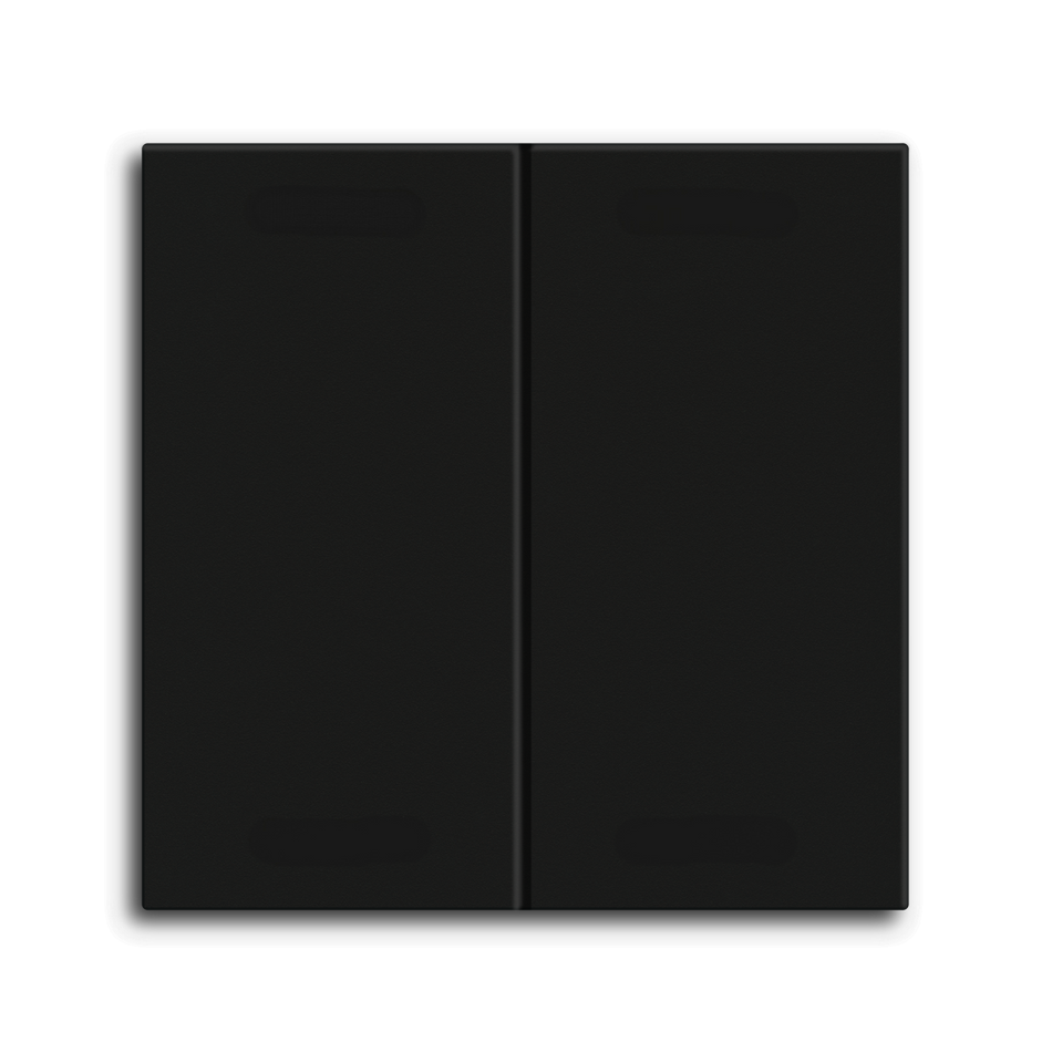 MDT Rocker for KNX Push Button Light 55 Basic 2 gang, Black matt, neutral