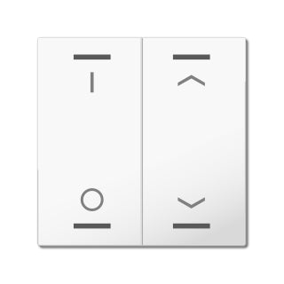 MDT Rocker for the KNX Push Button Light 55 2 gang, white glossy finish, switch and blinds