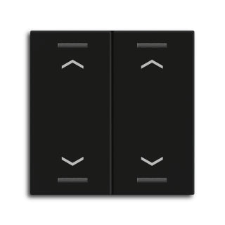 MDT Rocker for the KNX Push Button Light 55 2 gang, Black matt, blinds