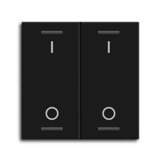 MDT Rocker for the KNX Push Button Light 55 2 gang, Black matt, switch