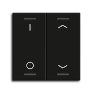 MDT Rocker for the KNX Push Button Light 55 2 gang, Black matt, switch and blinds