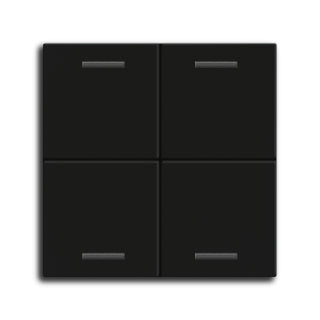 MDT Rocker for the KNX Push Button Light 55 4 gang, Black matt, neutral