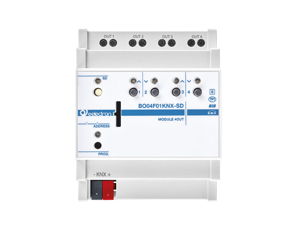 Eelectron BO04F01KNX-SD KNX switching actuator plus 4x, SD card