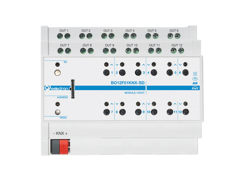 Eelectron BO12F01KNX-SD KNX switching actuator plus 12x, SD card