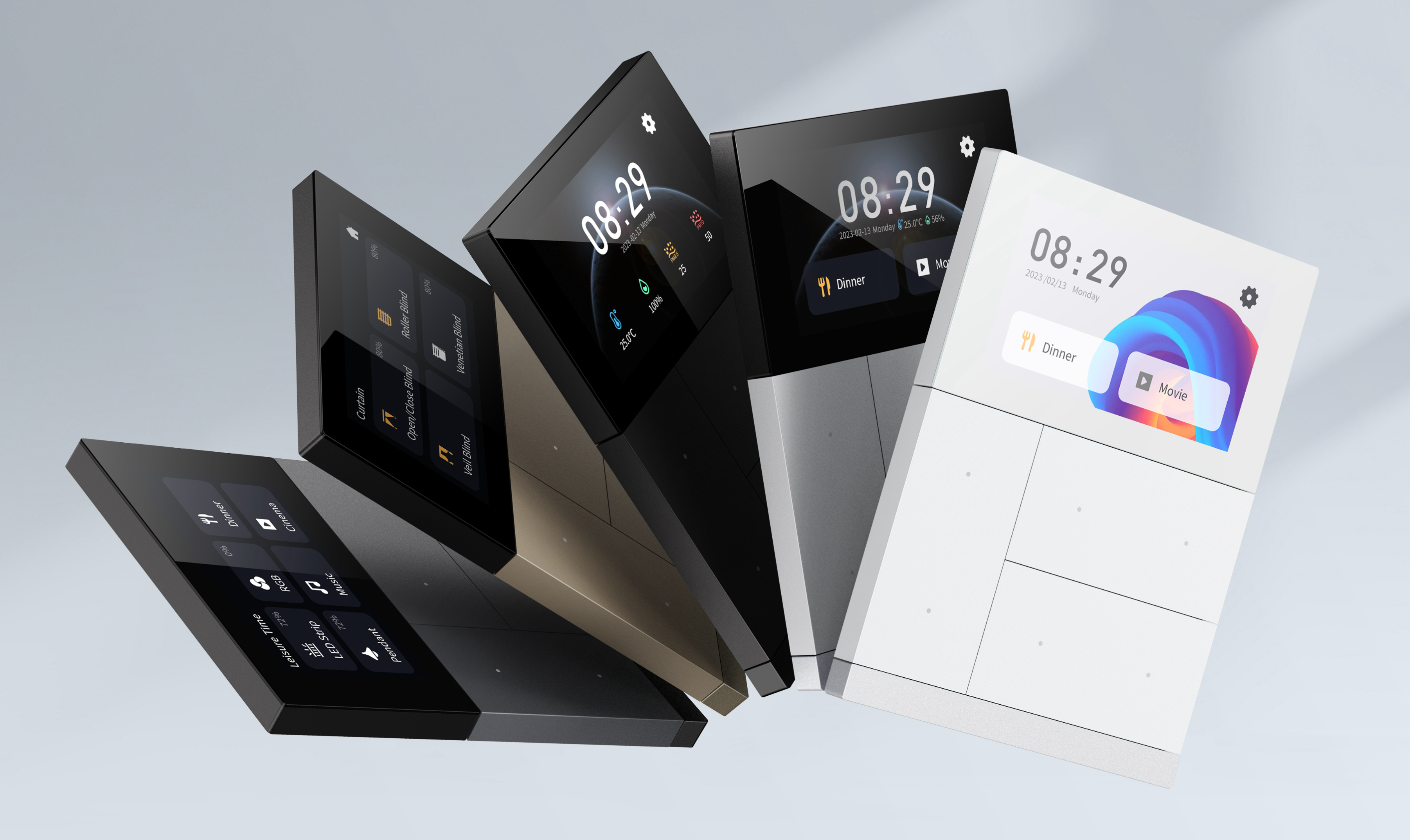 KNX Controller Touch & Pad, Metal, Black IPS capacitive touch panel & mechanical button