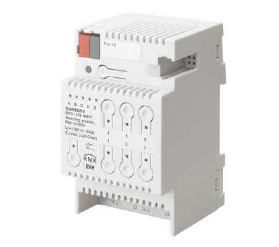 N 513/11 - Switch actuator, main module, 3 x AC 230/400 V, 20 AX, C load, Load-check