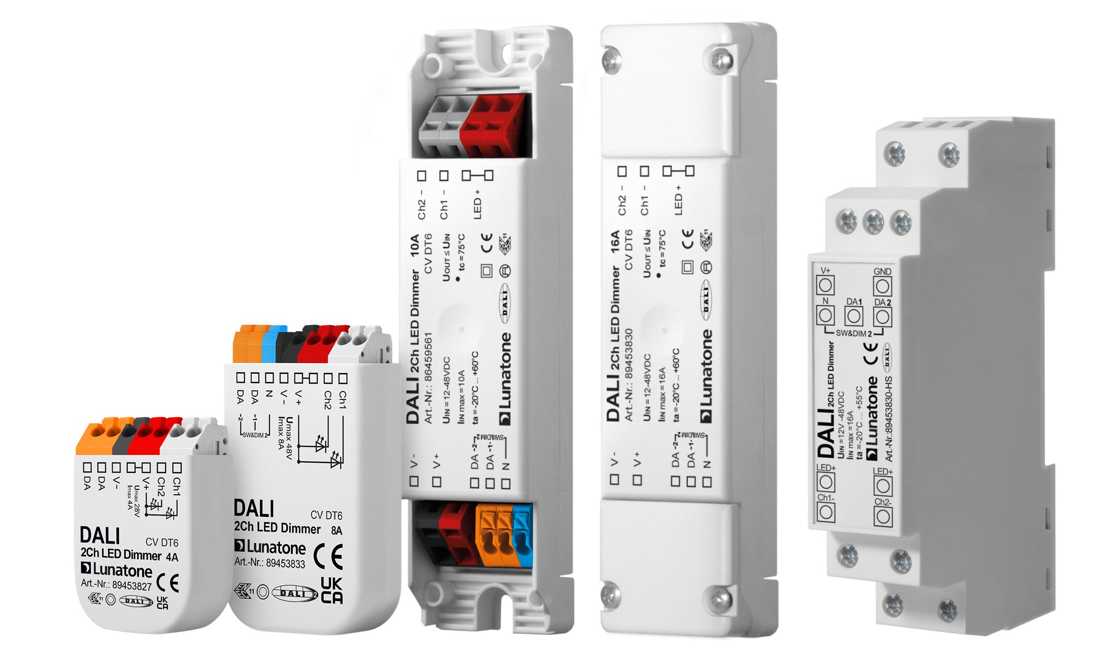 Lunatone DALI 2Ch LED Dimmer CV DT6