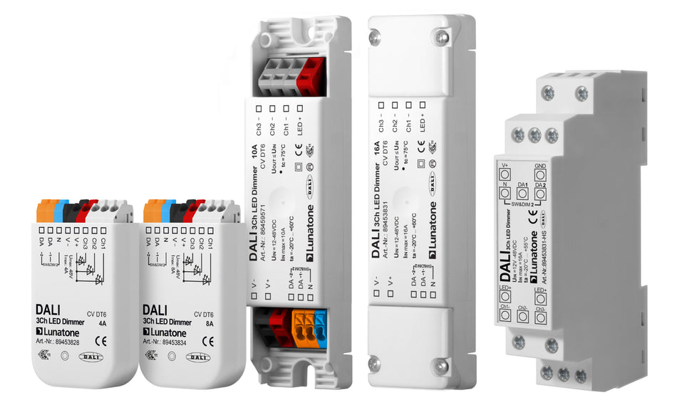 Lunatone DALI 3Ch LED Dimmer CV DT6
