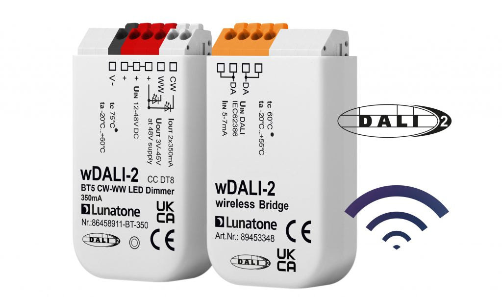 Lunatone wDALI-2 BT5 CW-WW LED Dimmer 350mA CC DT8