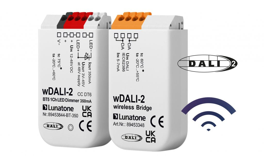 Lunatone wDALI-2 BT5 1Ch LED Dimmer 350mA CC DT6