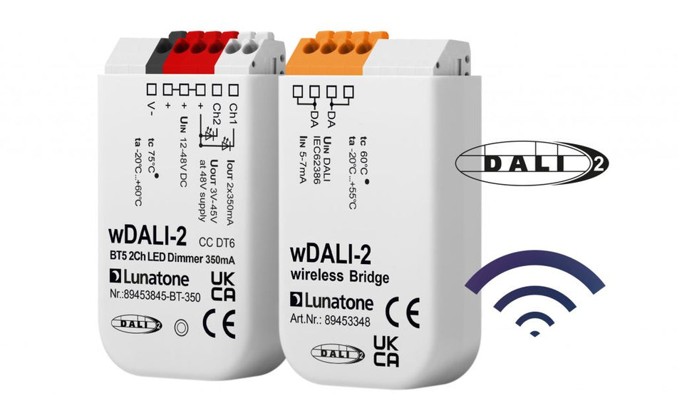 Lunatone wDALI-2 BT5 2Ch LED Dimmer 350mA CC DT6