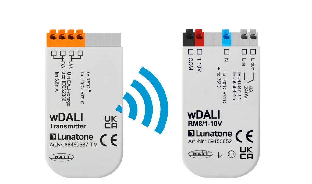 Lunatone wDALI RM8 1-10V PWM with Transmitter