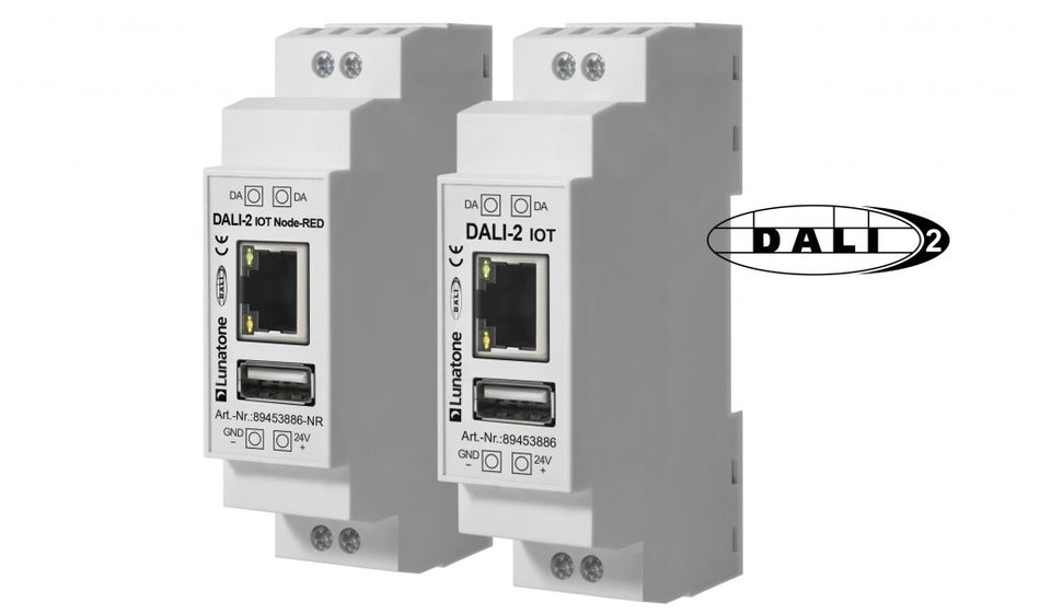 Lunatone DALI-2 IoT Gateway and Node-RED version