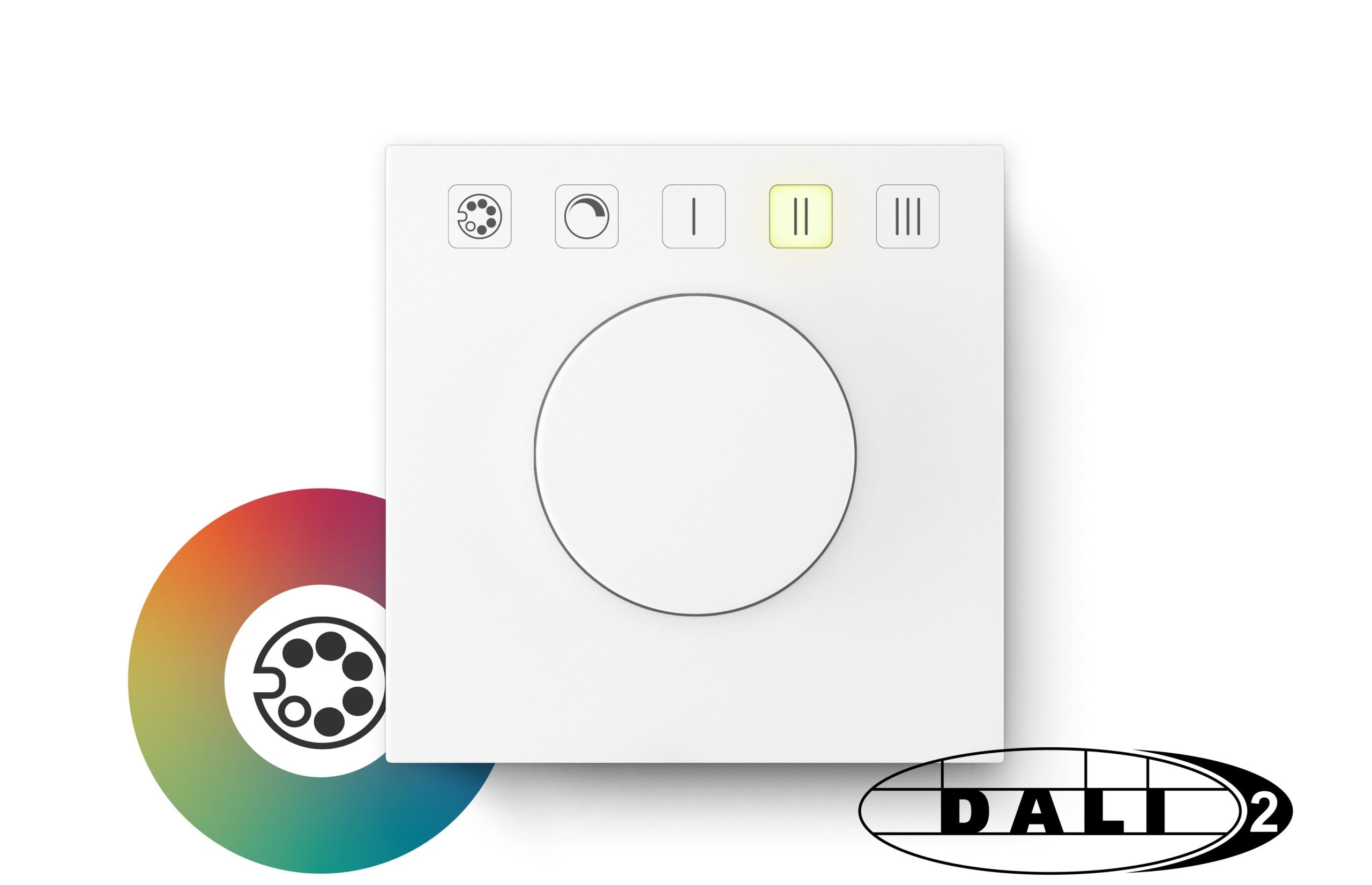 Lunatone DALI-2 ROT Touch L4 5 keys RGB and scenes