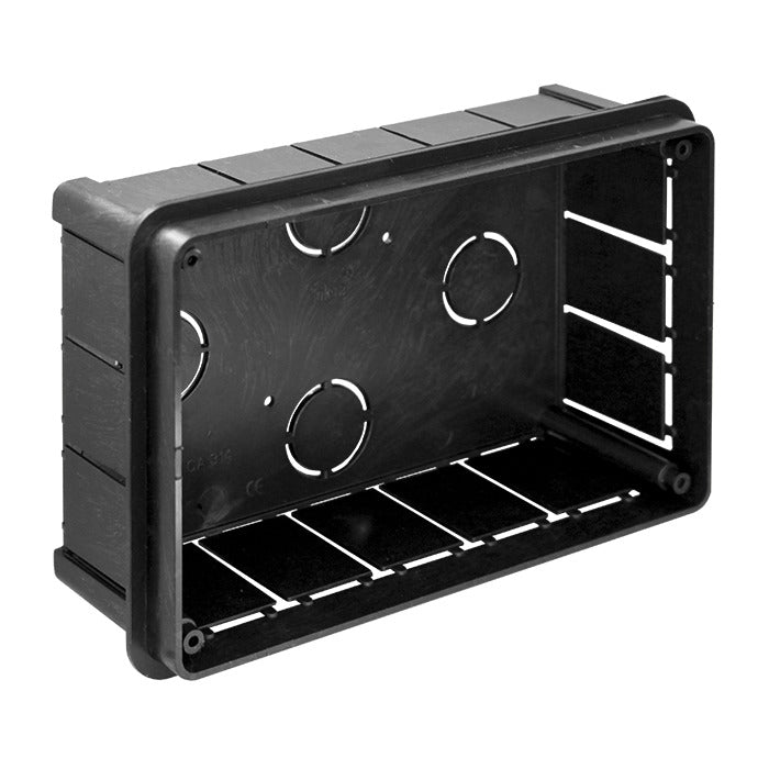 Wall-mount box for solid walls, 200 x 130 x 60 mm