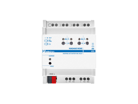 Eelectron HA04A01KNX KNX heating actuator 4-way, 4 binary inputs
