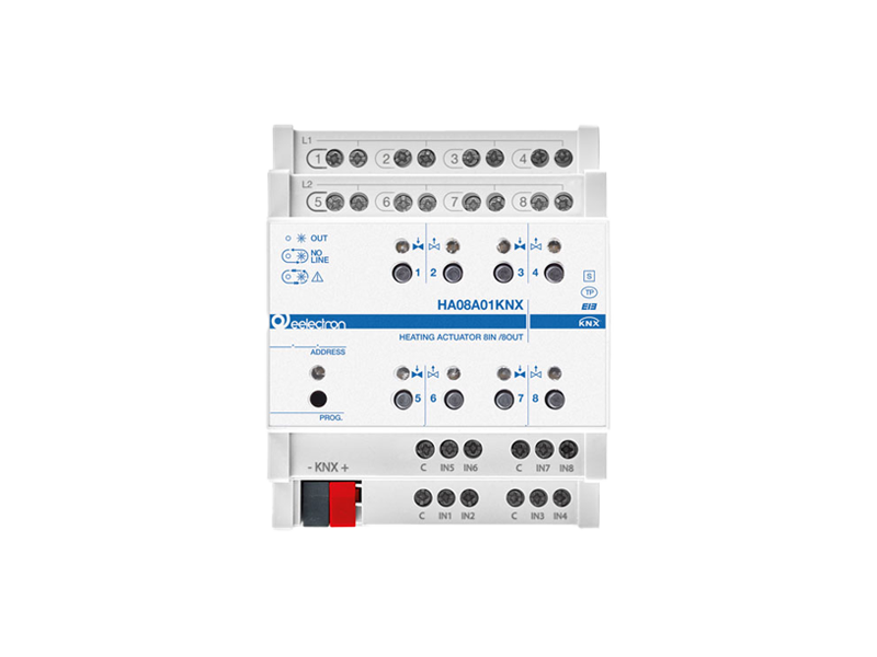 Eelectron HA08A01KNX KNX heating actuator 8-fold, 8 binary inputs