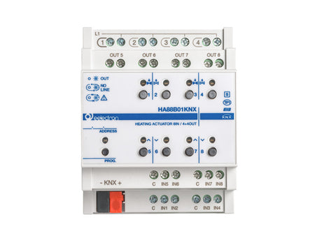 Eelectron HA88B01KNX KNX Valve Actuator 4+4-fold, 8 binary inputs