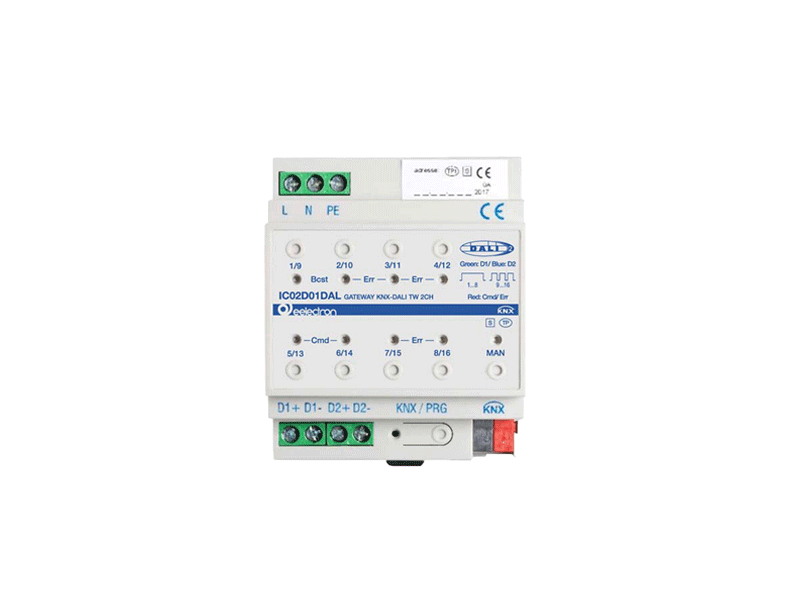 Eelectron IC02D01DAL KNX-DALI Gateway 2-speed, DT8 TW