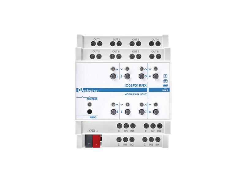 Eelectron IO08F01KNX KNX universal actuator 8-fold, 8 binary inputs
