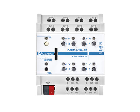 Eelectron IO08F01KNX-SD KNX universal actuator 8-way, 8 binary inputs, SD card
