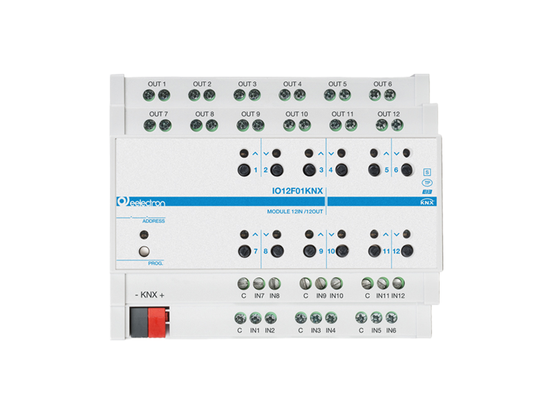 Eelectron IO12F01KNX KNX Universal Actuator 12-fold, 12 binary inputs