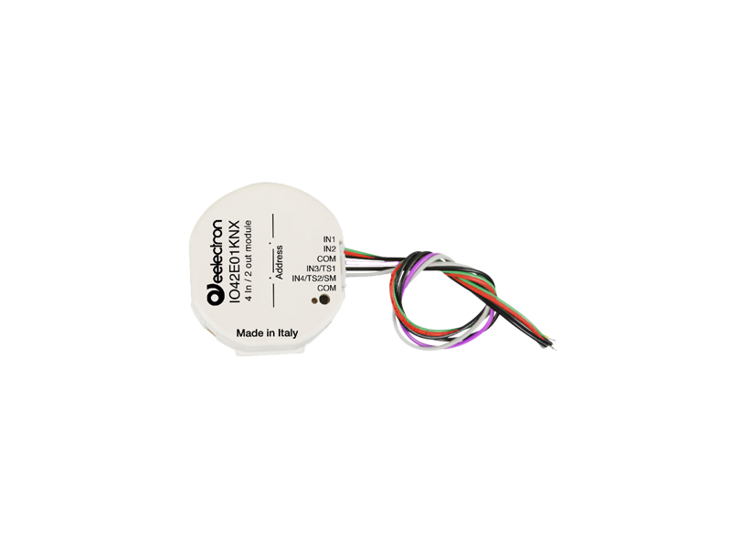 Eelectron IO42E01KNX KNX flush-mounted module 4-way binary input, 2-way switching output, BLE beacon