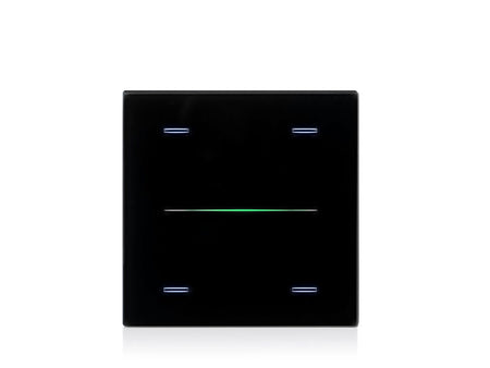 Eelectron 9025GL04L03 KNX Touch Sensor Cover GLASSPAD Line 4-way, Single – black