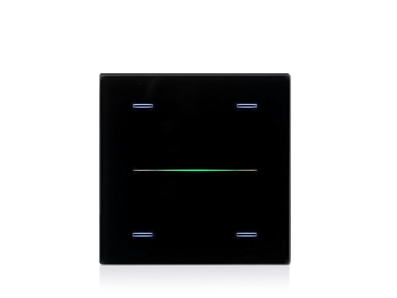 Eelectron 9025GL04L03 KNX Touch Sensor Cover GLASSPAD Line 4-way, Single – black