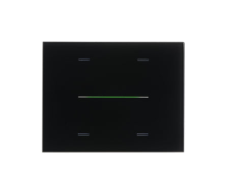 Eelectron 9025GL304L03 KNX push sensor cover GLASSPAD Line 4-way, single, 3-module – black