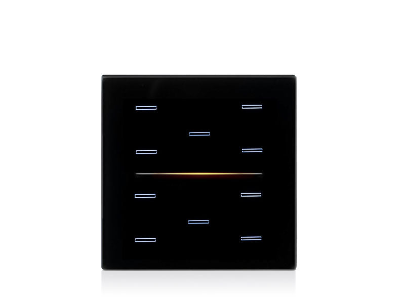 Eelectron 9025GL10B03 KNX push sensor cover GLASSPAD Line 10-speed, Double – black