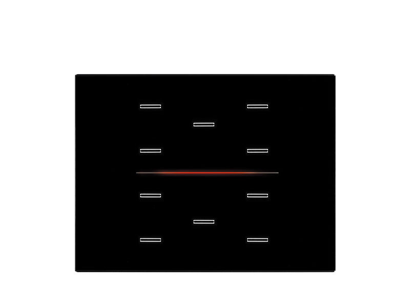 Eelectron 9025GL310L03 KNX Touch Sensor Cover GLASSPAD Line 10-way, single, 3-module – black