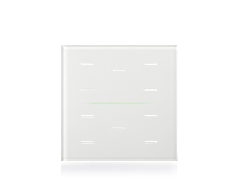 Eelectron 9025GL10L01 KNX push sensor cover GLASSPAD Line 10-speed, single – white