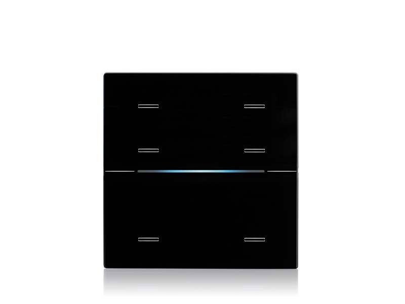 Eelectron 9025GH06L03 KNX multi-sensor cover GLASS PAD Line 6-way, single, for HC06A01KNX-3 – black