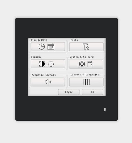 Touch_IT-PC35 - KNX 3.5" Color Touch Panel with Temperature Sensor, Flush Mount
